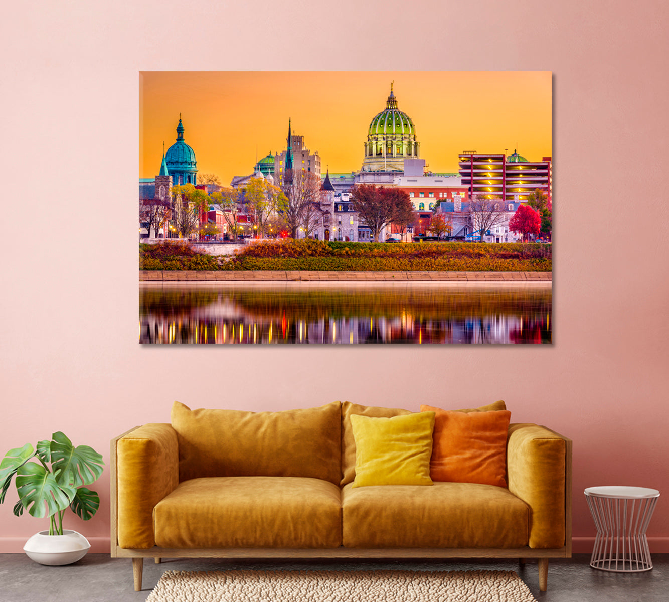 Harrisburg Pennsylvania USA Downtown Canvas Print-Canvas Print-CetArt-1 Panel-24x16 inches-CetArt