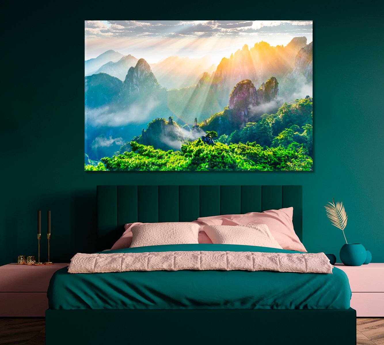 Landscape of Mount Huangshan China Canvas Print-Canvas Print-CetArt-1 Panel-24x16 inches-CetArt