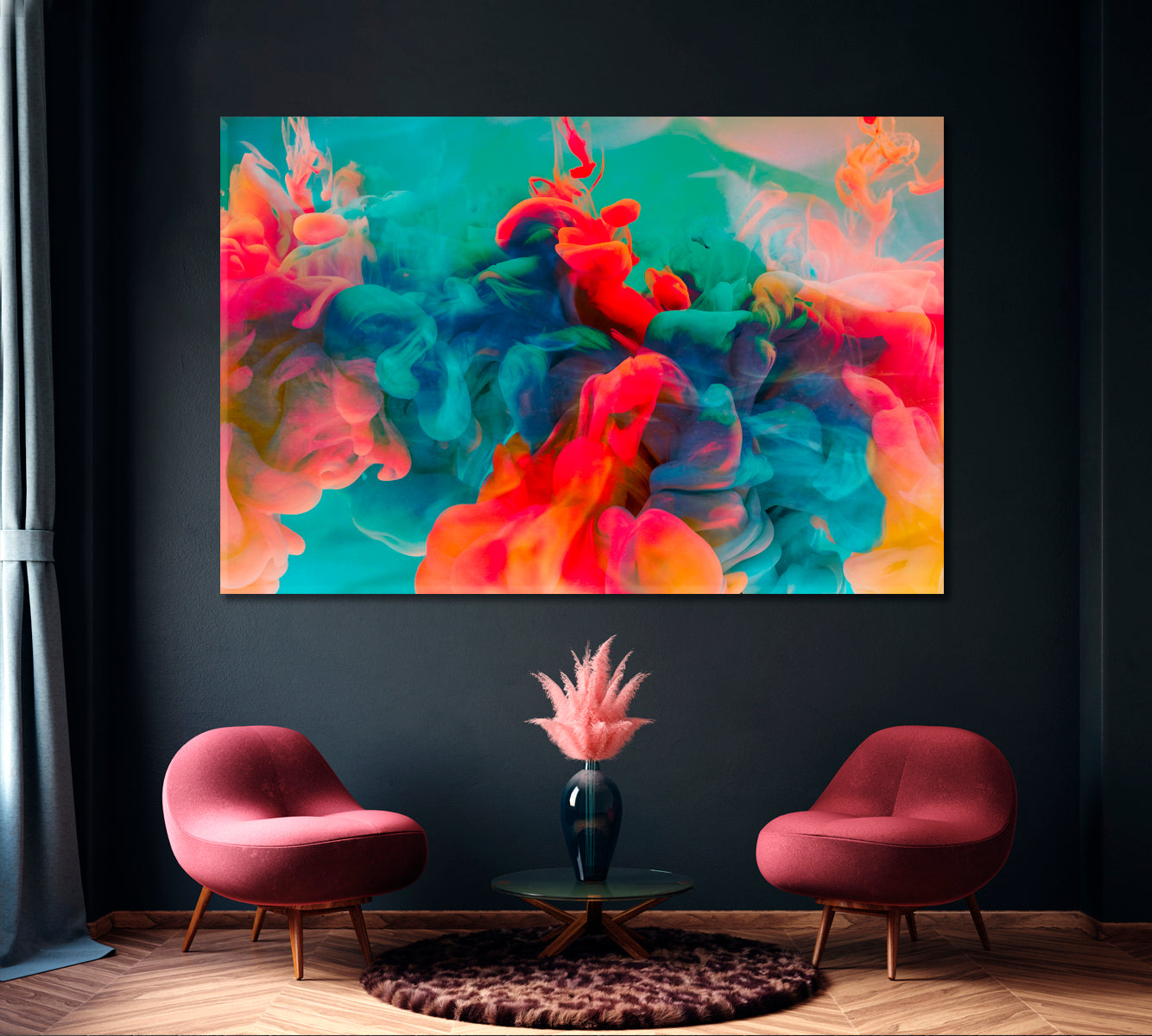 Colorful Haze Abstract Art Canvas Print-Canvas Print-CetArt-1 Panel-24x16 inches-CetArt