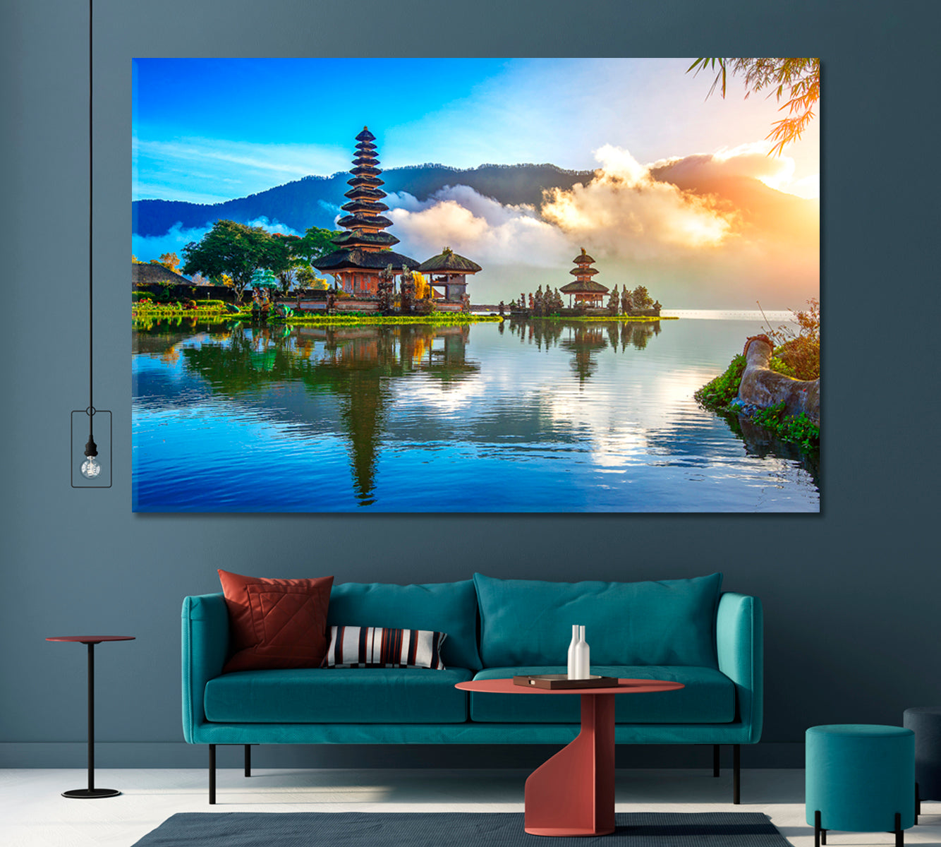 Pura Ulun Danu Temple Main Water Temple in Bali Canvas Print-Canvas Print-CetArt-1 Panel-24x16 inches-CetArt