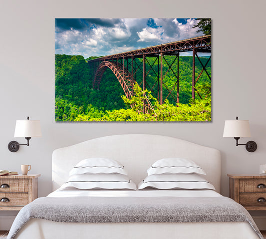 New River Gorge Bridge West Virginia Canvas Print-Canvas Print-CetArt-1 Panel-24x16 inches-CetArt