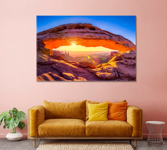 Sunrise at Mesa Arch Canyonlands National Park Utah Canvas Print-Canvas Print-CetArt-1 Panel-24x16 inches-CetArt