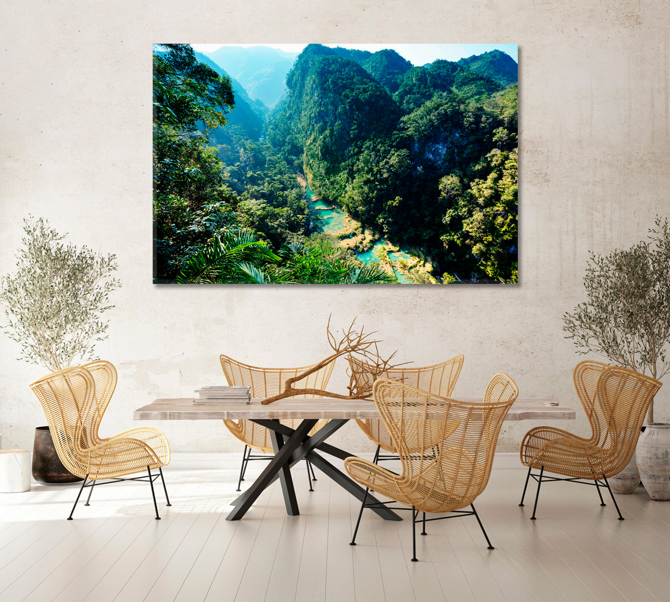 Beautiful Natural Pools in Semuc Champey Guatemala Canvas Print-Canvas Print-CetArt-1 Panel-24x16 inches-CetArt