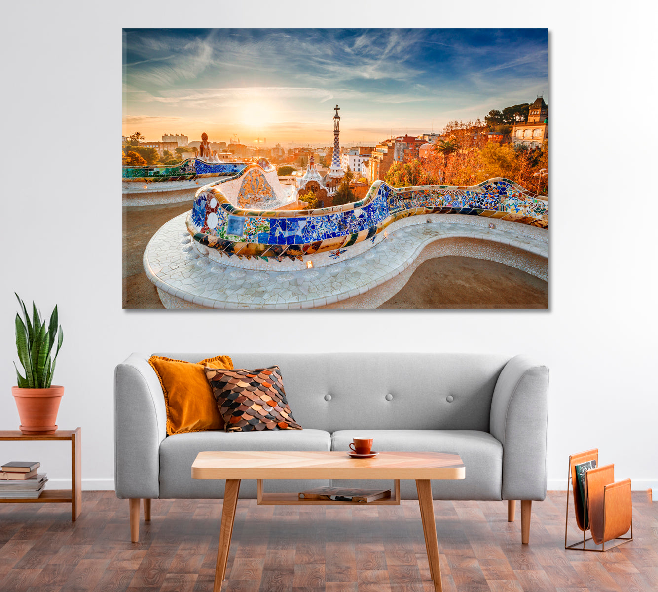 Park Guell Barcelona Canvas Print-Canvas Print-CetArt-1 Panel-24x16 inches-CetArt