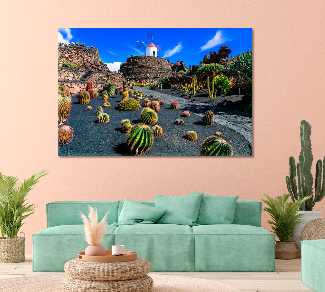 Lanzarote Island Botanical Cactus Garden Canary Islands Canvas Print-Canvas Print-CetArt-1 Panel-24x16 inches-CetArt