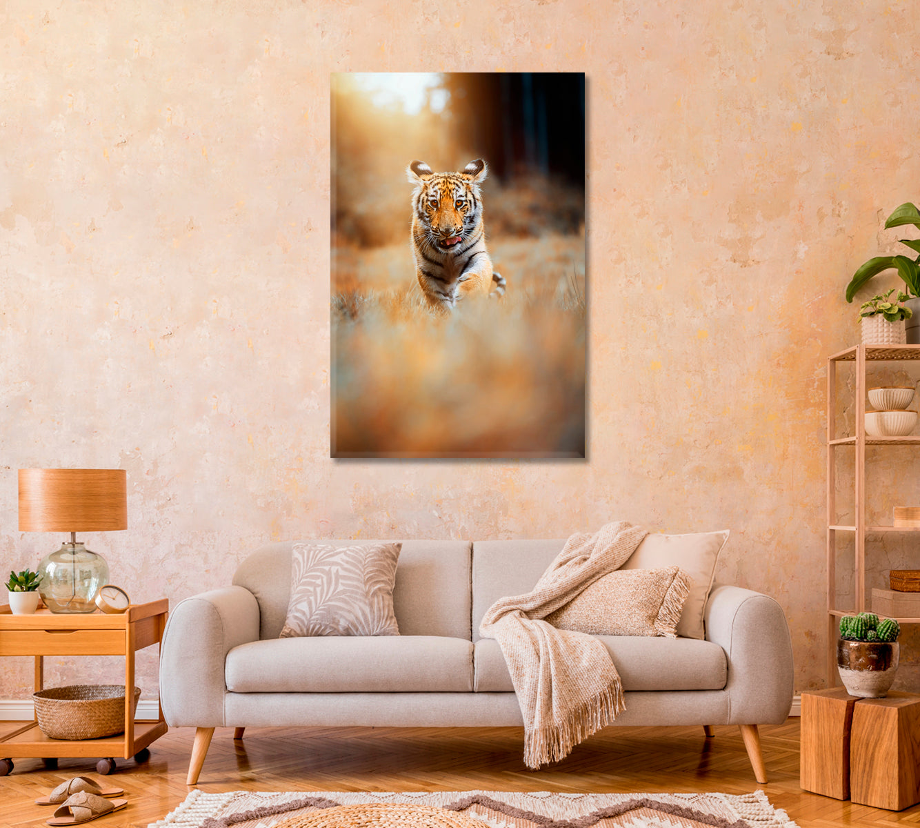 Siberian Tiger Cub Canvas Print-Canvas Print-CetArt-1 panel-16x24 inches-CetArt