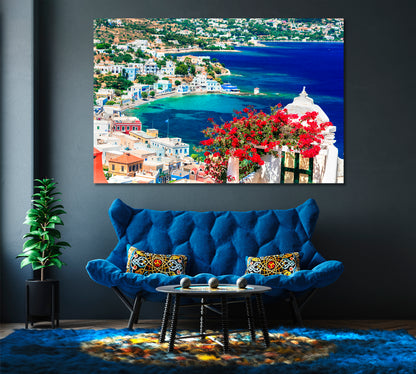 Beautiful Greek Island Leros Canvas Print-Canvas Print-CetArt-1 Panel-24x16 inches-CetArt