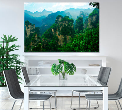 Natural Scenery of Zhangjiajie National Park Hunan China Canvas Print-Canvas Print-CetArt-1 Panel-24x16 inches-CetArt