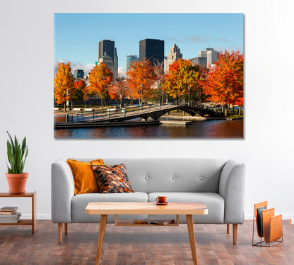 Autumn in Montreal Canada Canvas Print-CetArt-1 Panel-24x16 inches-CetArt