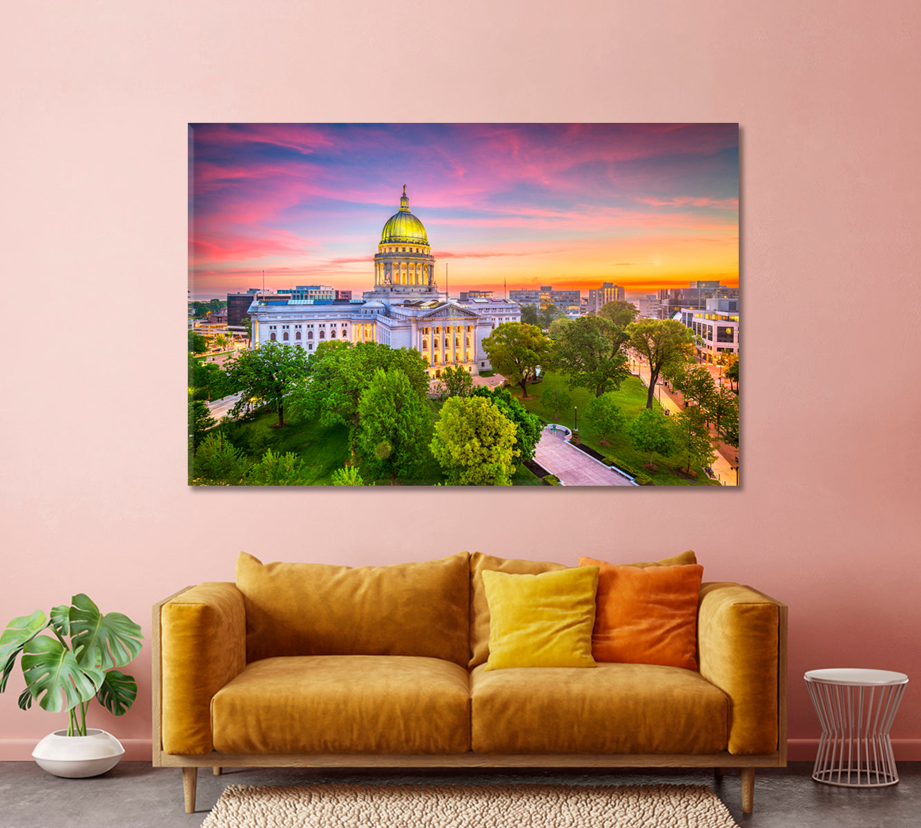 Capitol Building at Dusk USA Canvas Print-Canvas Print-CetArt-1 Panel-24x16 inches-CetArt