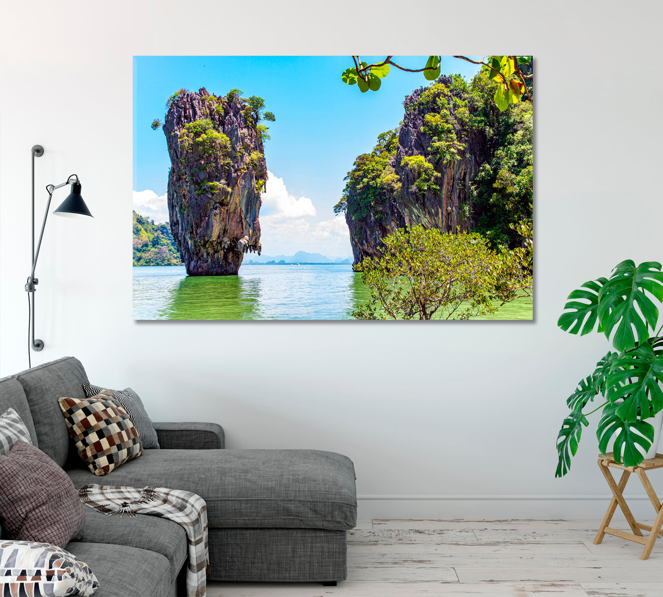 Khao Phing Kan Island Thailand Canvas Print-Canvas Print-CetArt-1 Panel-24x16 inches-CetArt