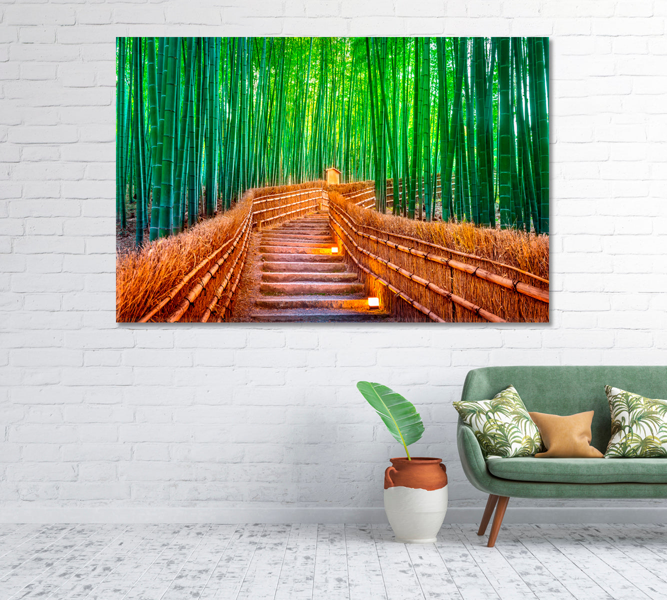 Bamboo Forest Kyoto Japan Canvas Print-Canvas Print-CetArt-1 Panel-24x16 inches-CetArt