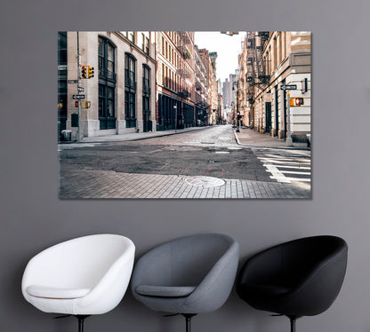 Street Soho District Manhattan New York Canvas Print-Canvas Print-CetArt-1 Panel-24x16 inches-CetArt