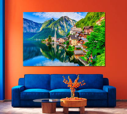 Mountain Village Hallstatt the Austrian Alps at Sunrise Canvas Print-Canvas Print-CetArt-1 Panel-24x16 inches-CetArt