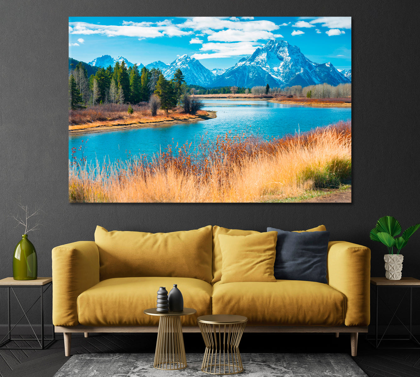 Grand Teton National Park Wyoming USA Canvas Print-Canvas Print-CetArt-1 Panel-24x16 inches-CetArt