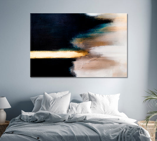 Contemporary Art Abstract Brush Strokes Canvas Print-Canvas Print-CetArt-1 Panel-24x16 inches-CetArt