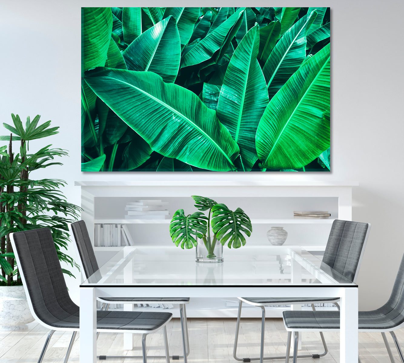 Tropical Banana Leaves Canvas Print-Canvas Print-CetArt-1 Panel-24x16 inches-CetArt