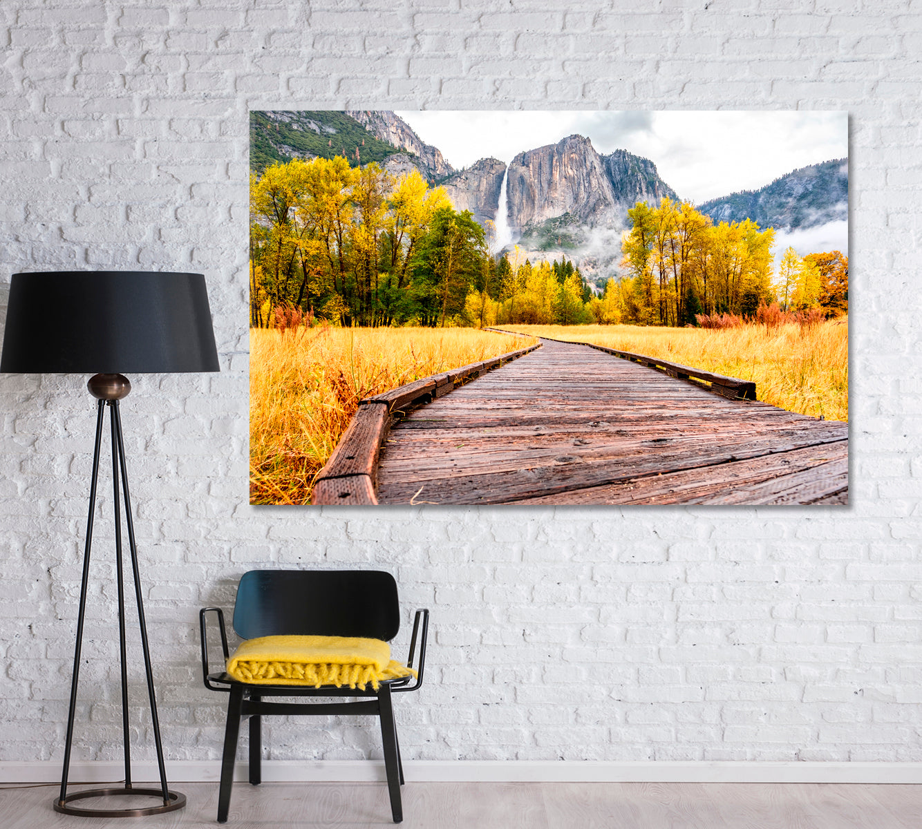 Yosemite National Park in Autumn Morning USA Canvas Print-Canvas Print-CetArt-1 Panel-24x16 inches-CetArt