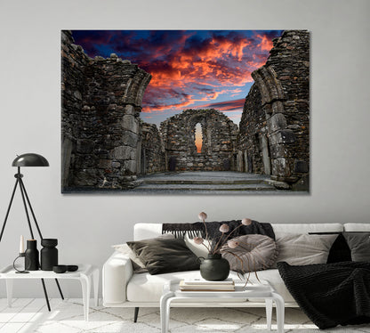 Monastic Cemetery of Glendalough Ireland Canvas Print-Canvas Print-CetArt-1 Panel-24x16 inches-CetArt