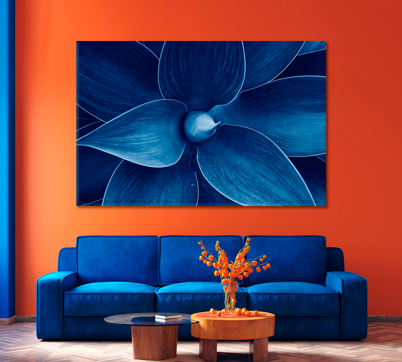 Blue Agave Canvas Print-Canvas Print-CetArt-1 Panel-24x16 inches-CetArt