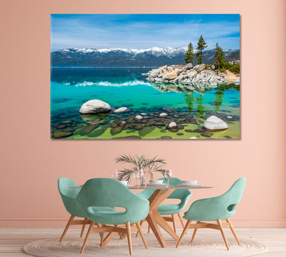 Sand Harbor Beach Lake Tahoe USA Canvas Print-Canvas Print-CetArt-1 Panel-24x16 inches-CetArt