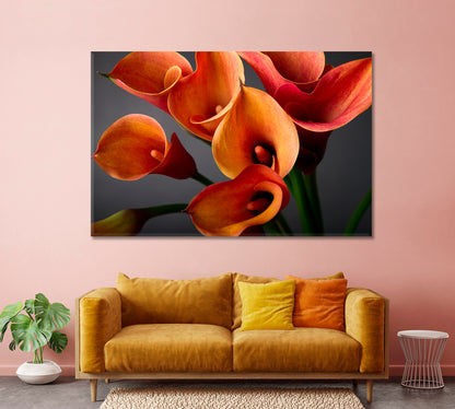 Bouquet of Orange Calla Lilies Canvas Print-Canvas Print-CetArt-1 Panel-24x16 inches-CetArt