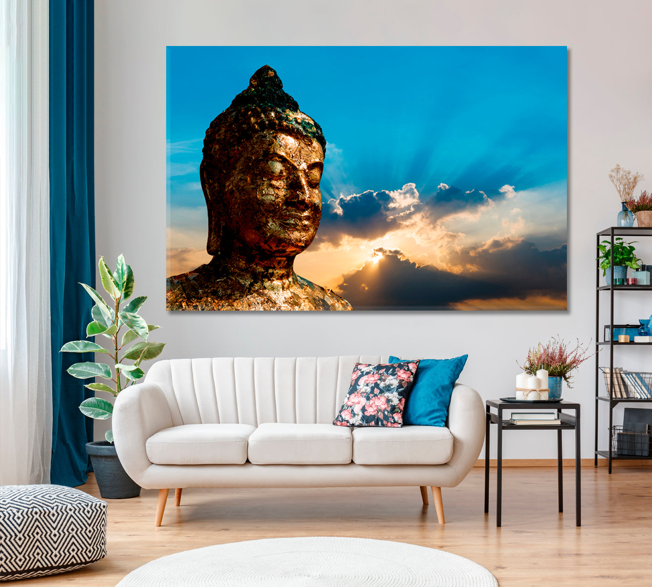 Asia Gold Buddha Canvas Print-Canvas Print-CetArt-1 Panel-24x16 inches-CetArt