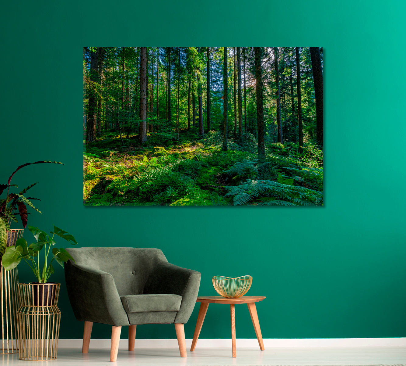 Green Black Forest Schwarzwald Germany Canvas Print-Canvas Print-CetArt-1 Panel-24x16 inches-CetArt