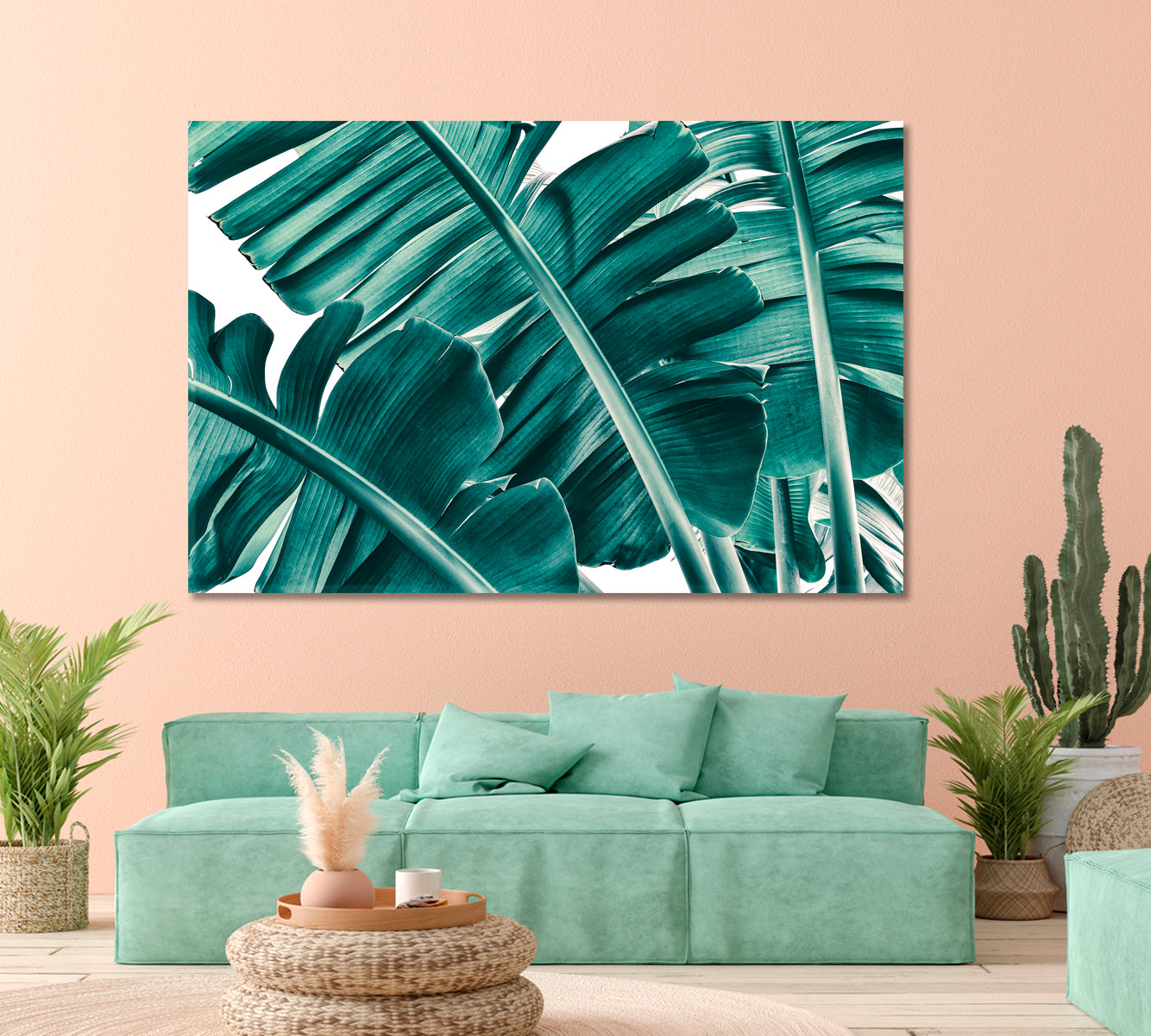 Banana Leaves Canvas Print-Canvas Print-CetArt-1 Panel-24x16 inches-CetArt