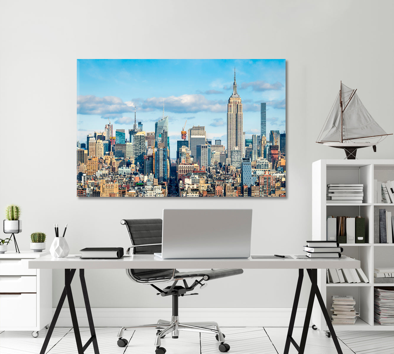 Skyscrapers Manhattan New York Canvas Print-Canvas Print-CetArt-1 Panel-24x16 inches-CetArt