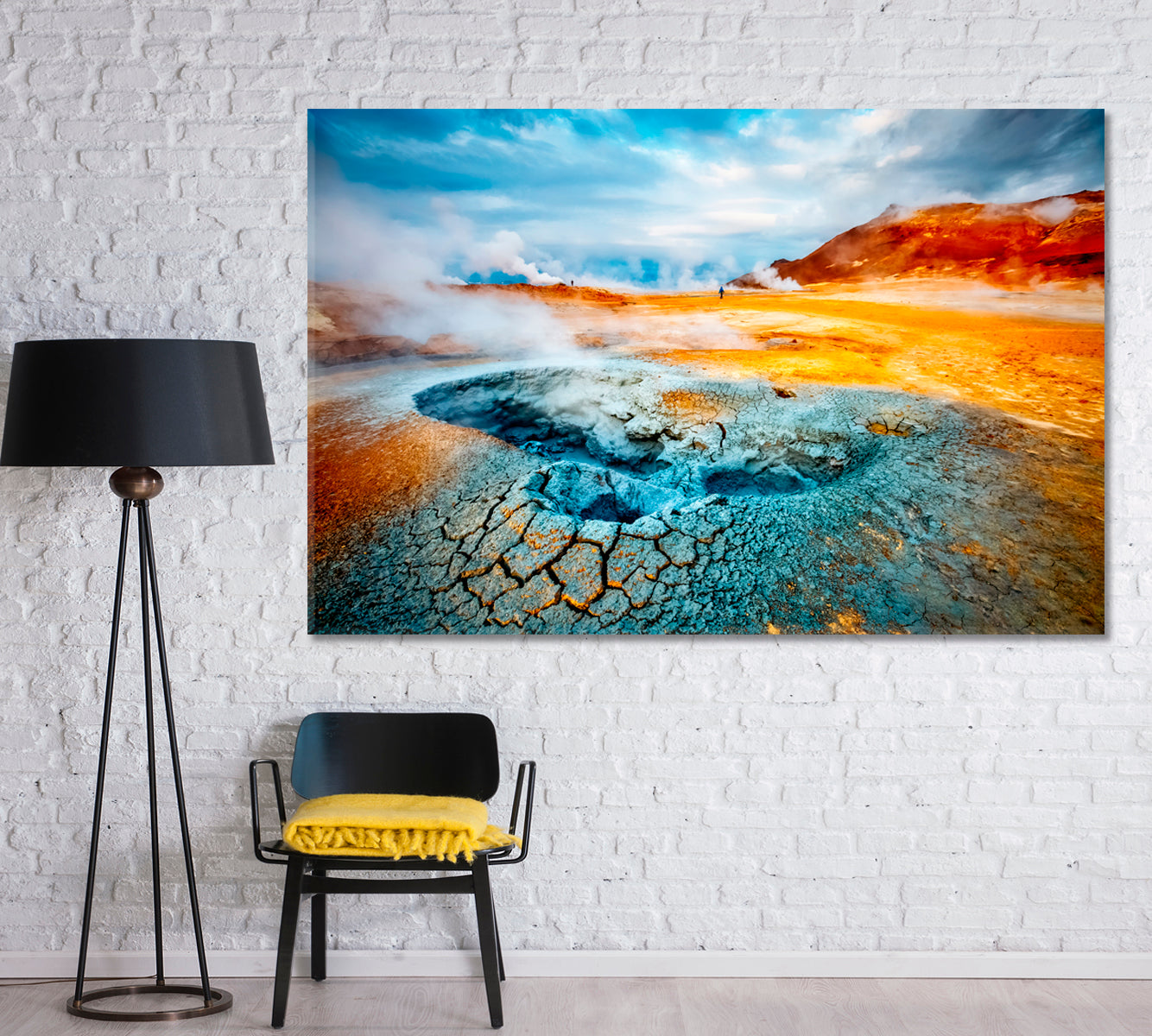 Geothermal Zone Hverir Iceland Canvas Print-Canvas Print-CetArt-1 Panel-24x16 inches-CetArt