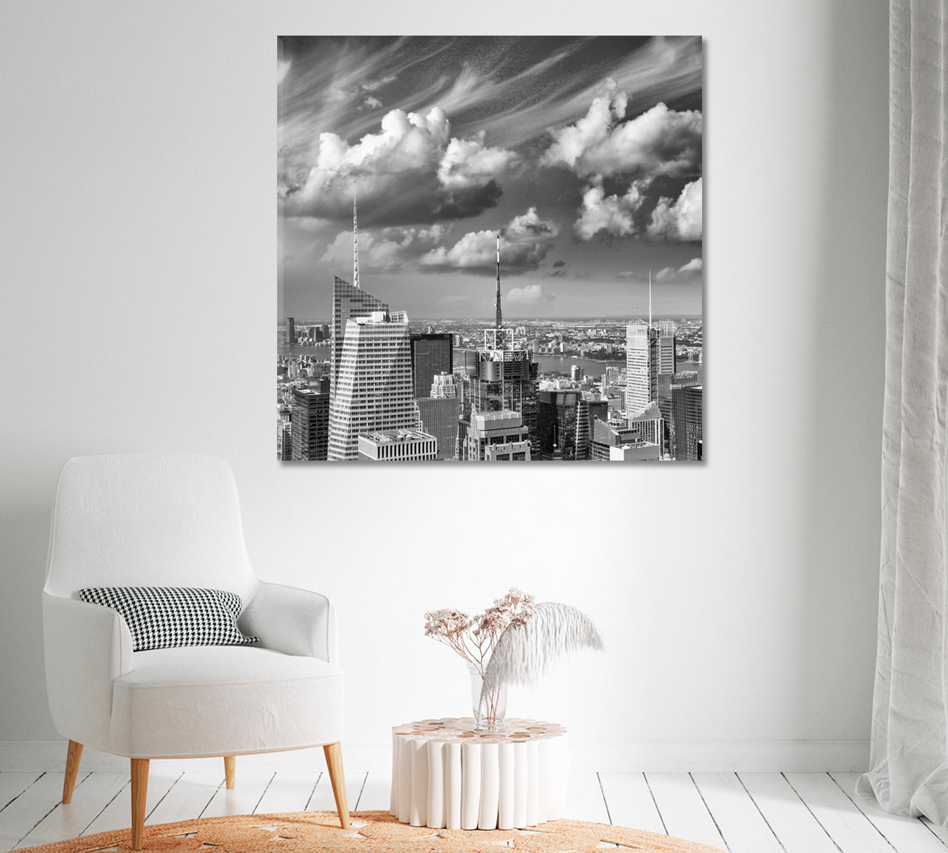 Skyscrapers of Manhattan New York Canvas Print-Canvas Print-CetArt-1 panel-12x12 inches-CetArt