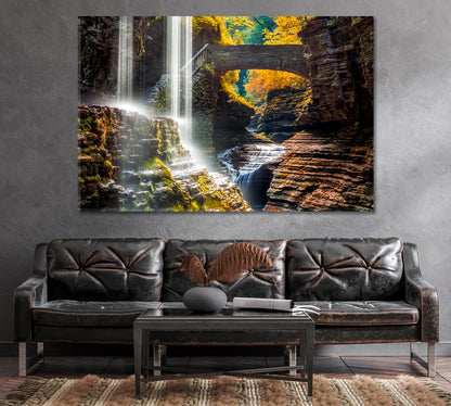 Watkins Glen State Park NY Canvas Print-Canvas Print-CetArt-1 Panel-24x16 inches-CetArt