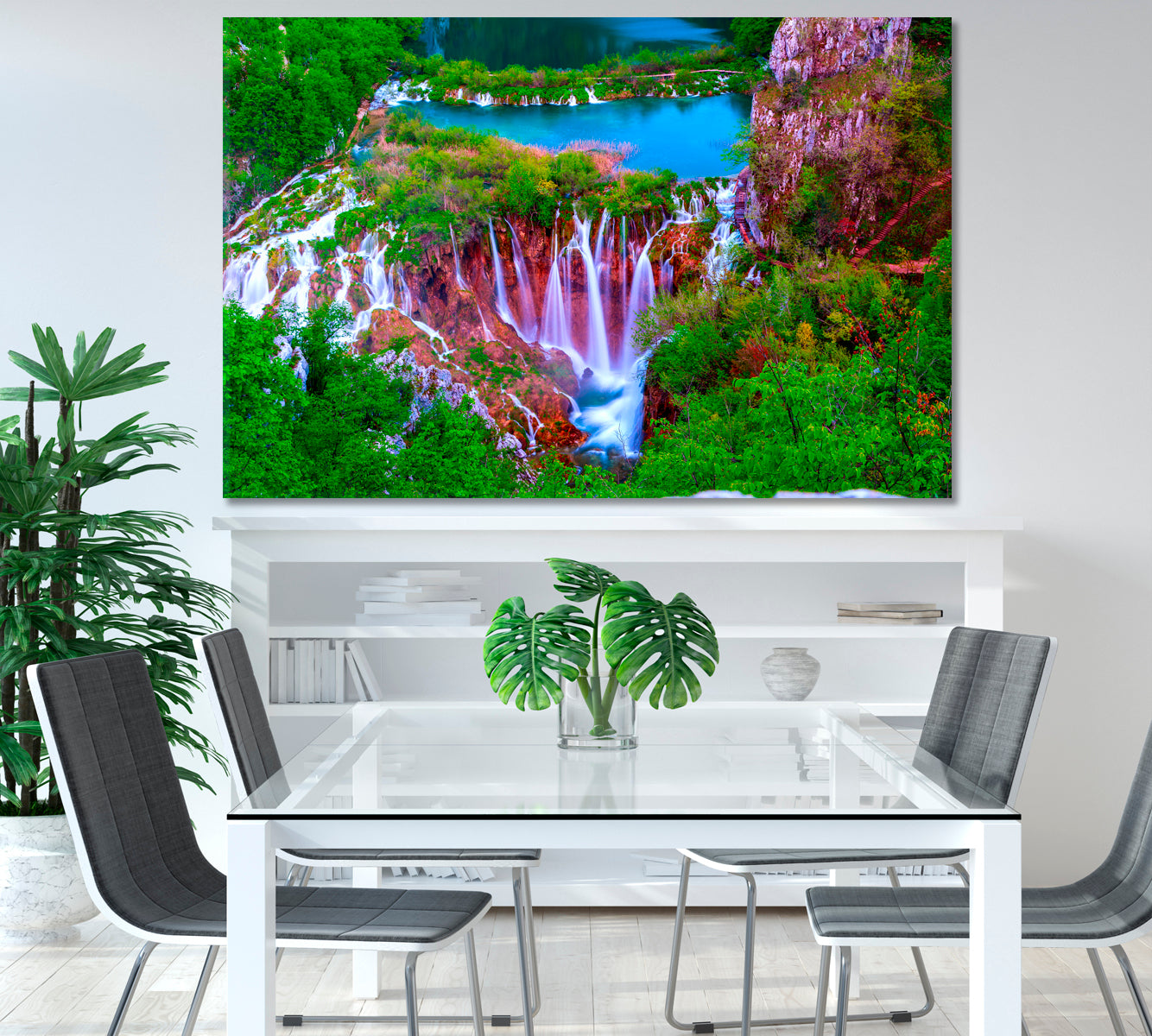 Waterfalls in Plitvice National Park Croatia Canvas Print-Canvas Print-CetArt-1 Panel-24x16 inches-CetArt