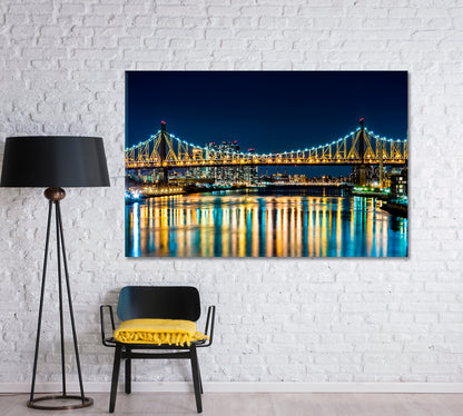 Queensboro Bridge New York Canvas Print-Canvas Print-CetArt-1 Panel-24x16 inches-CetArt