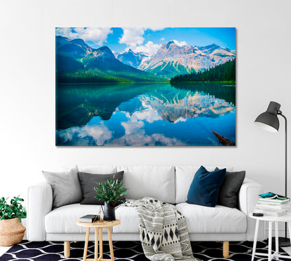 Snow Capped Mountains Banff National Park Canada Canvas Print-Canvas Print-CetArt-1 Panel-24x16 inches-CetArt