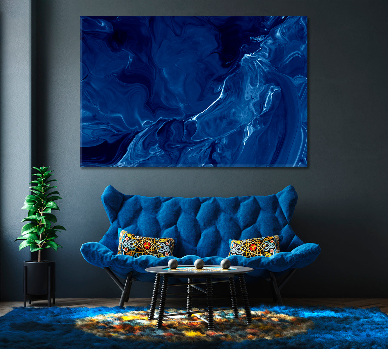 Abstract Ocean Canvas Print-Canvas Print-CetArt-1 Panel-24x16 inches-CetArt