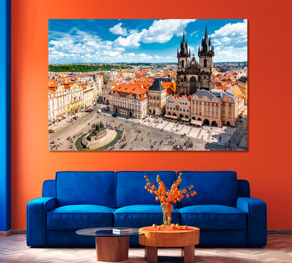 Old Town Square in Prague Canvas Print-Canvas Print-CetArt-1 Panel-24x16 inches-CetArt