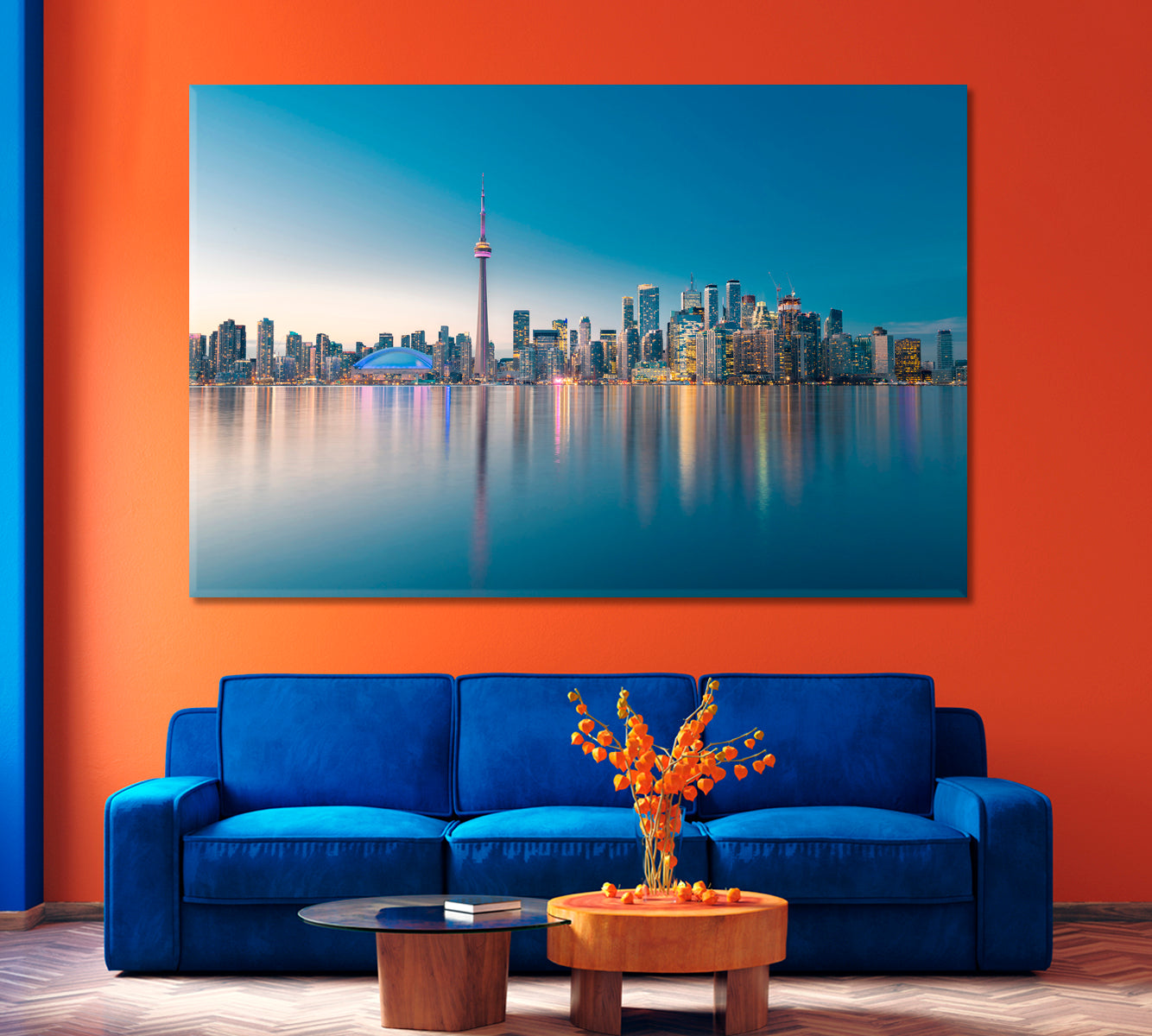 Toronto City Skyline Canada Canvas Print-Canvas Print-CetArt-1 Panel-24x16 inches-CetArt