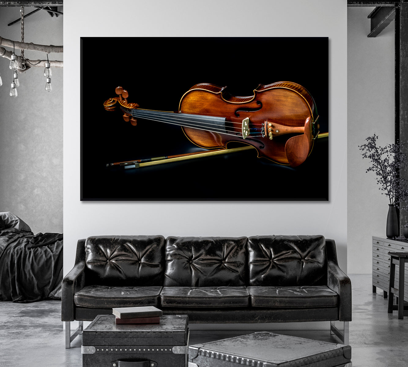 Violin Musical Instrument Canvas Print-Canvas Print-CetArt-1 Panel-24x16 inches-CetArt