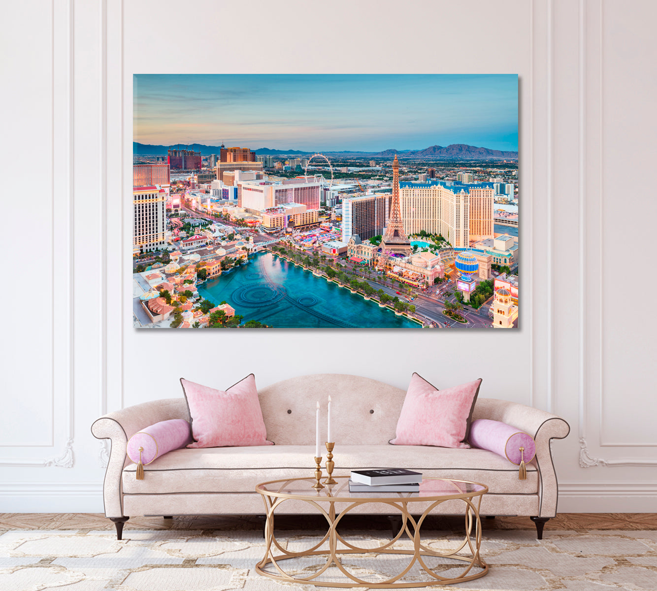 Las Vegas City Lights Nevada USA Canvas Print-Canvas Print-CetArt-1 Panel-24x16 inches-CetArt