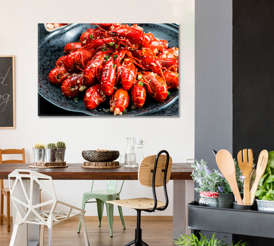 Asian Spicy Crayfish Canvas Print-Canvas Print-CetArt-1 Panel-24x16 inches-CetArt