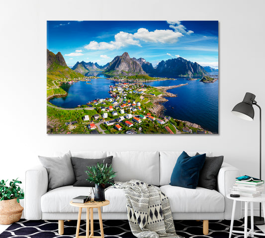 Reine Village in Lofoten Norway Canvas Print-Canvas Print-CetArt-1 Panel-24x16 inches-CetArt