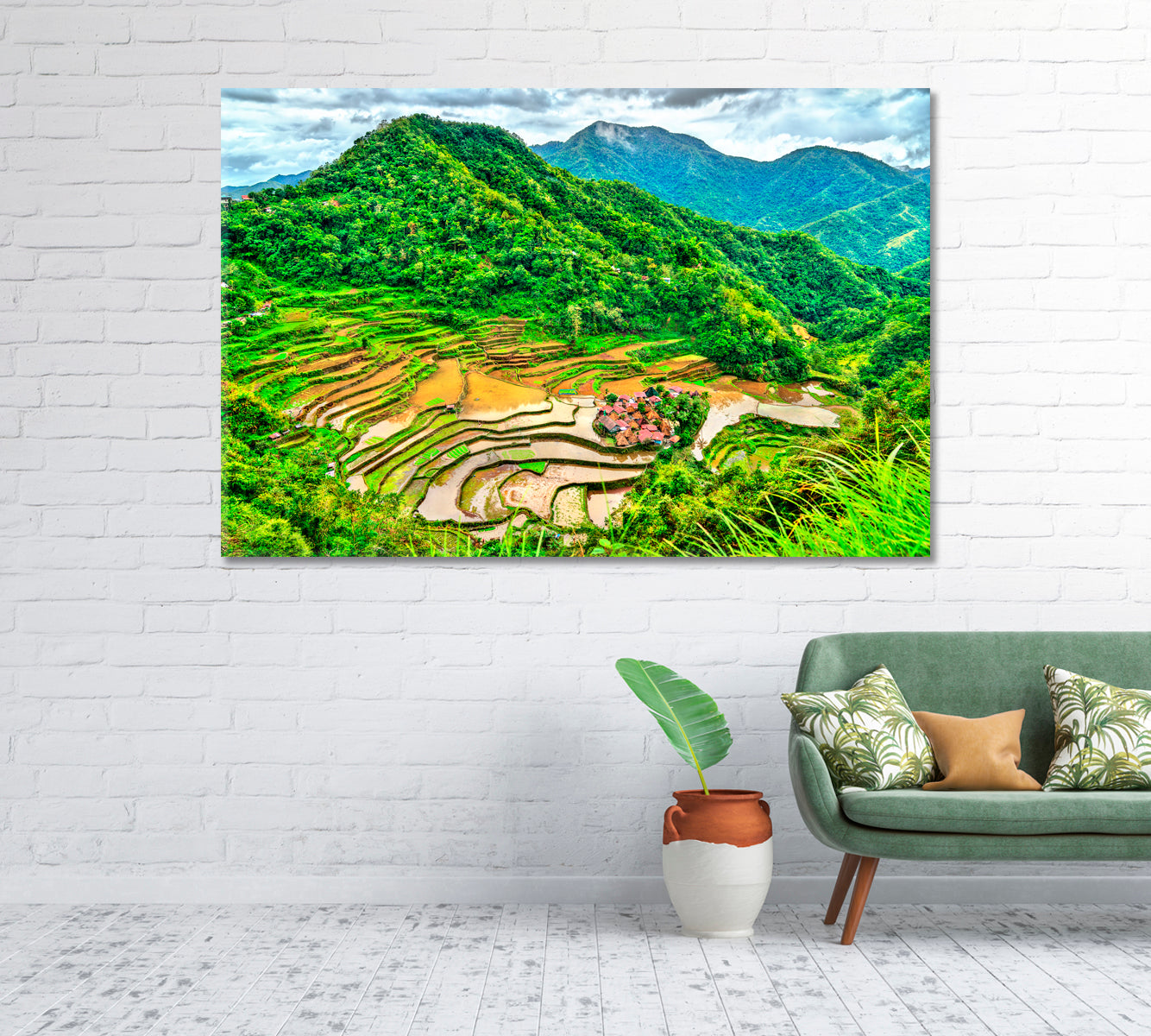 Bangaan Rice Terraces Philippines Canvas Print-Canvas Print-CetArt-1 Panel-24x16 inches-CetArt