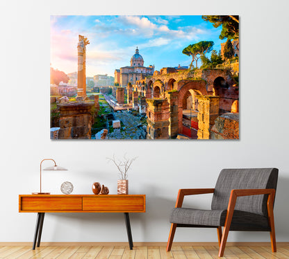 Roman Forum in Rome Italy Canvas Print-Canvas Print-CetArt-1 Panel-24x16 inches-CetArt