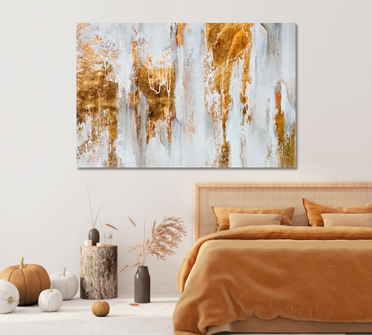 Luxury Abstract Flowing Paint Oriental Style Canvas Print-Canvas Print-CetArt-1 Panel-24x16 inches-CetArt