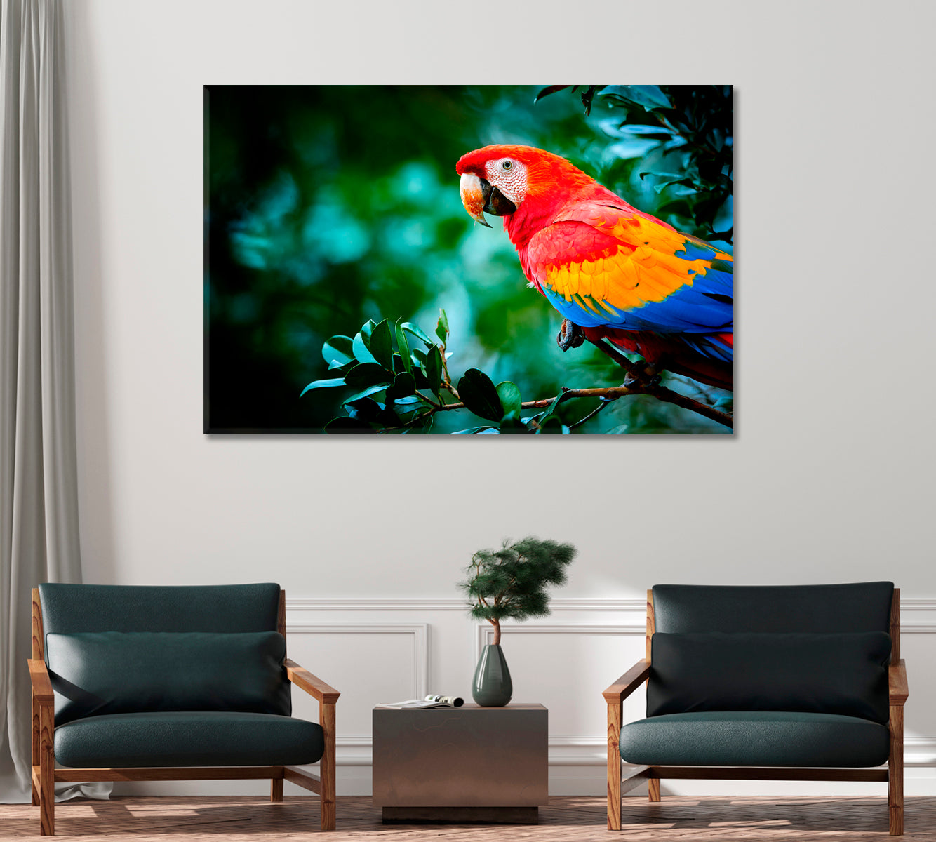 Big Colorful Parrot Macaw Canvas Print-Canvas Print-CetArt-1 Panel-24x16 inches-CetArt