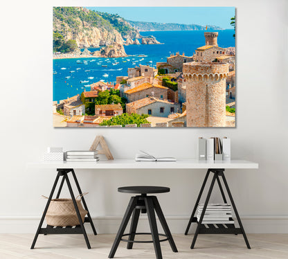 Tossa De Mar Historic City Spain Canvas Print-Canvas Print-CetArt-1 Panel-24x16 inches-CetArt