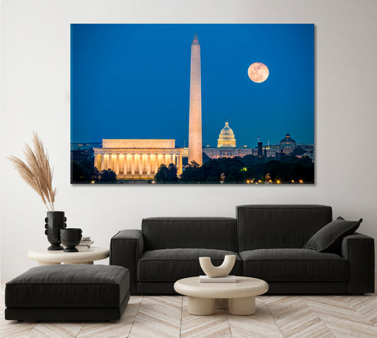 Washington Monument USA Canvas Print-Canvas Print-CetArt-1 Panel-24x16 inches-CetArt