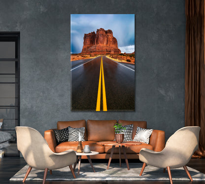 Arches National Park at Rainy Day Utah Canvas Print-Canvas Print-CetArt-1 panel-16x24 inches-CetArt